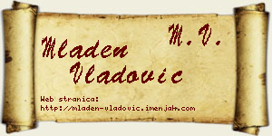 Mladen Vladović vizit kartica
